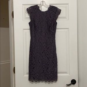 Lace dress, very flattering.